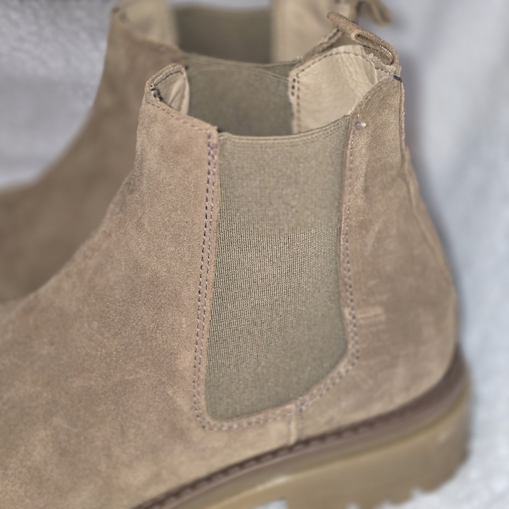 Enzo Tesoti brown suede leather Chelsea Pull-on Ankle boots Sz 7.5 Made In Spain - Picture 3 of 8